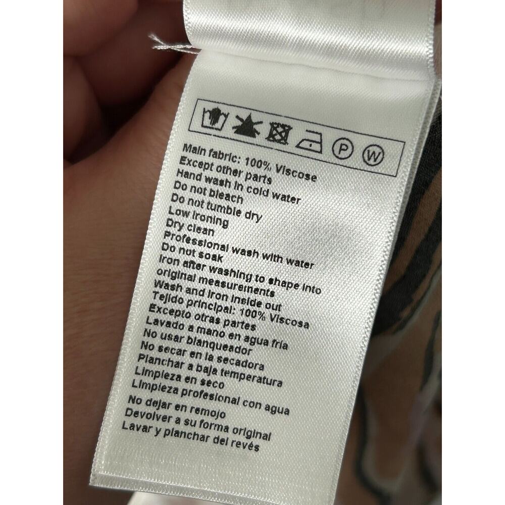 BA&SH Womens Baby Pink Tabb Printed Crepe Midi Wrap Robe Tabby Dress Size Medium - Picture 12 of 12